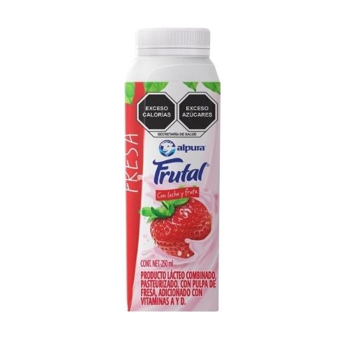 Leche frutal fresa alpura enva 250 ml